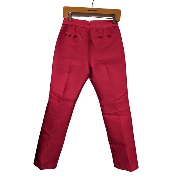 Dana Foley NYC High Waisted Straight Leg Dress Pants Pink Structured Thick - Picture 4 of 4